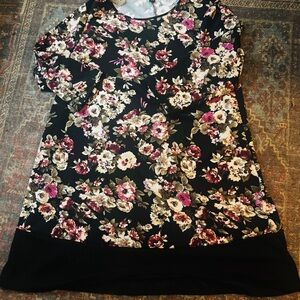 Emery Rose Floral Black Dress